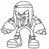 Sonic Uganda Knuckles Coloring Page sketch template
