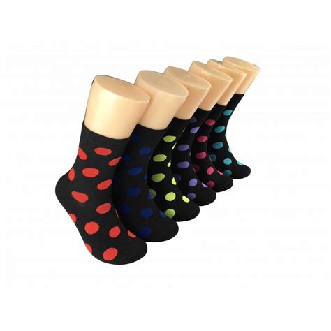 Women's Colorful Polka Dots Crew Socks 360 pack - at - socksinbulk.com - Socksinbulk.com