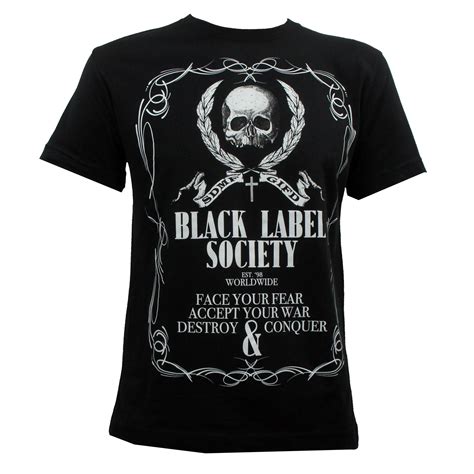 Black Label Society T-Shirt - Linework Crest - Merch2rock Alternative ...