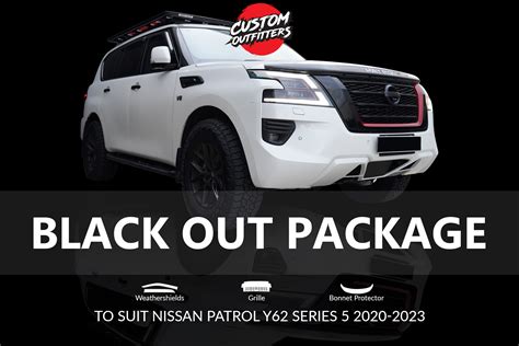 Black Out Cosmetic Package to suit Nissan Patrol Y62 Series 5 2020-2024 - Custom Outfitters