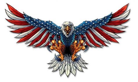 "Eagle With US Flag Wings Spread" - Pin-Ups For Vets Store