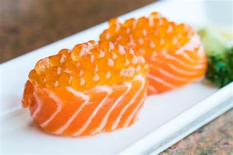 Free Photo | Salmon sushi