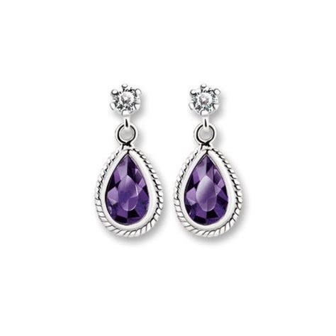 Newbridge Silverware Drop Earrings Purple and Clear Stones | Drop earrings, Earrings, Purple ...