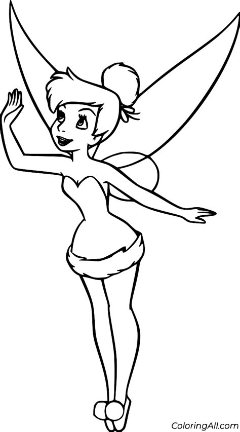 Pretty Tinkerbell Coloring Page - ColoringAll