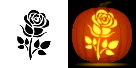 Free Rose Pumpkin Stencil | Pumpkin carving, Pumpkin stencil, Pumpkin carving stencils free