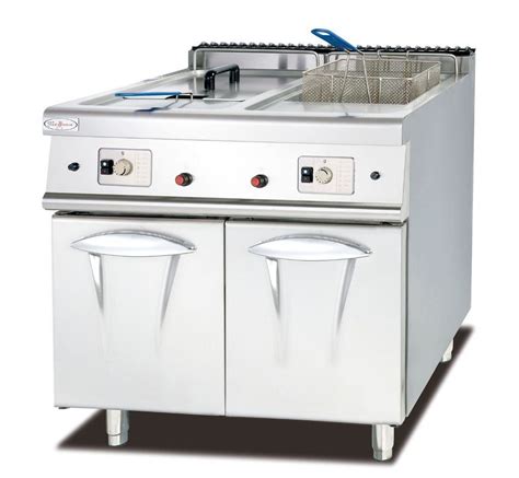 Commercial Gas Deep Fryer With Cabinet Western Kitchen Equipment Chips Fryer