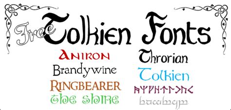 Free Tolkien Fonts