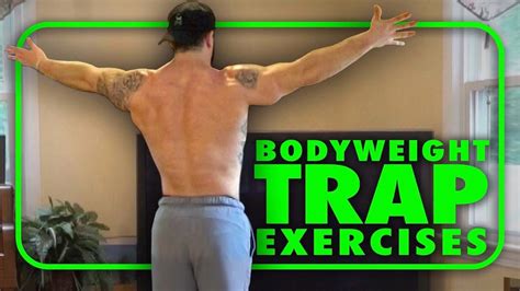 5 Bodyweight Trap Exercises for At Home Workouts! - YouTube