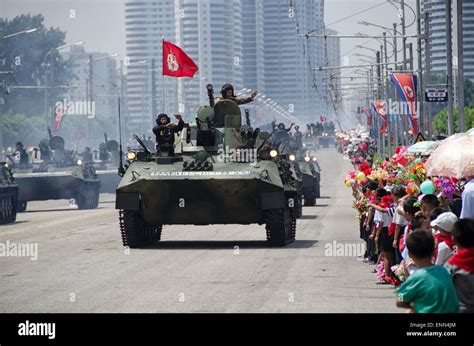 Military Parade in Pyongyang, DPRK, North Korea on Victory Day Stock Photo - Alamy