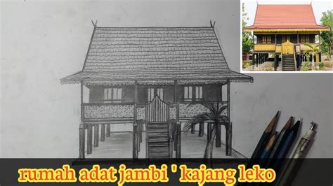 71+ Gambar Sketsa Rumah Adat Jambi Yang Harus Kamu Coba