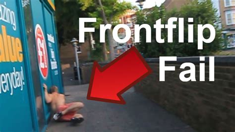 Front Flip Fail - Funny fall - YouTube