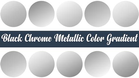 Premium Vector | Black Chrome Metallic Color Gradient