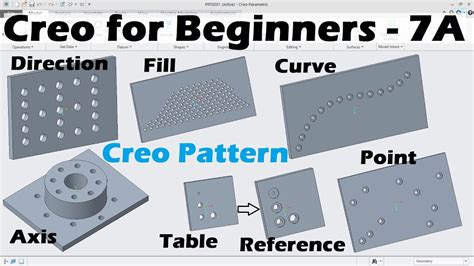 Creo Tutorial for Beginners - 7A | Creo Pattern vs Geometry Pattern ...