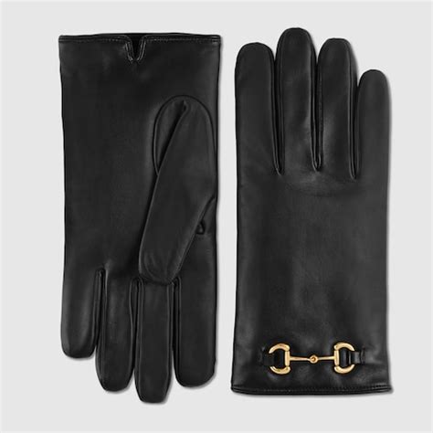 Gucci Leather gloves with Horsebit - 645494BAP001000