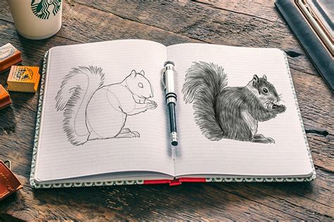 How to Draw a Squirrel - A Step-by-Step Squirrel Drawing Guide