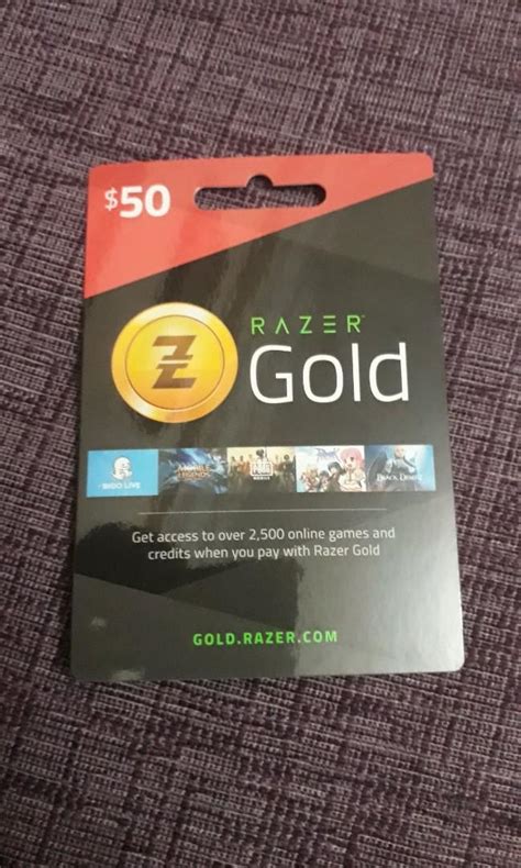 $50 Razer Gold Gift Card, Video Gaming, Gaming Accessories, Game Gift Cards & Accounts on Carousell