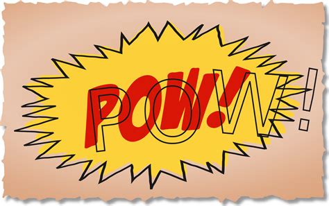 Clipart - POW Comic Book Sound Effect