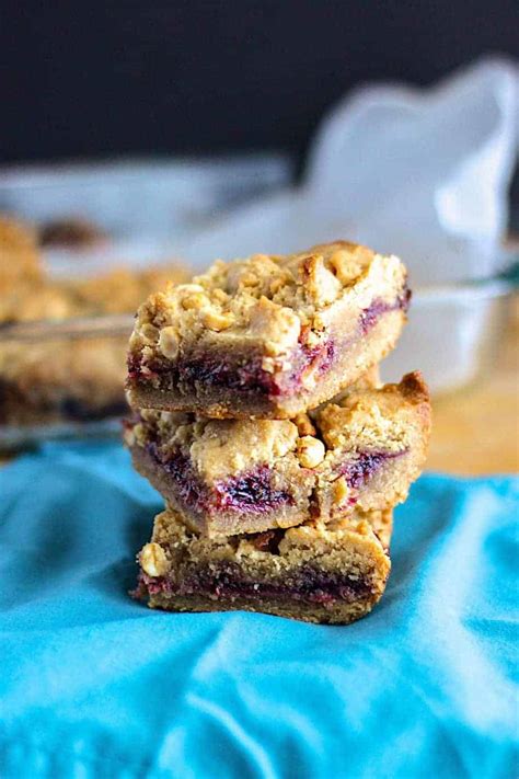 Peanut Butter and Jelly Bars Recipe - A Nerd Cooks