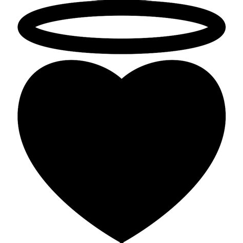 Angel Heart With An Halo Vector SVG Icon - SVG Repo