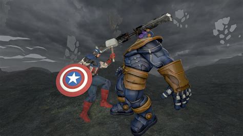 Captain America vs Thanos by kongzillarex619 on DeviantArt