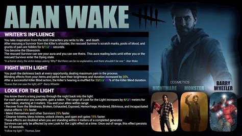 Alan Wake Survivor Concept - 3 perks emphasizing shining light on the ...