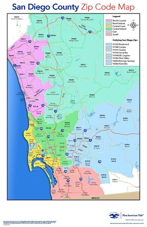 San Diego County Zip Code Map Printable - Printable Word Searches