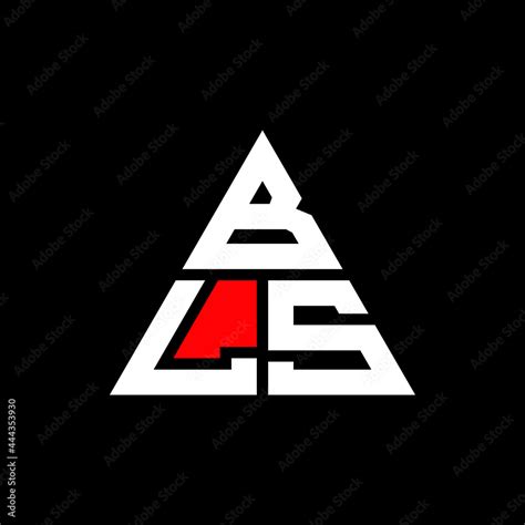 BLS triangle letter logo design with triangle shape. BLS triangle logo ...