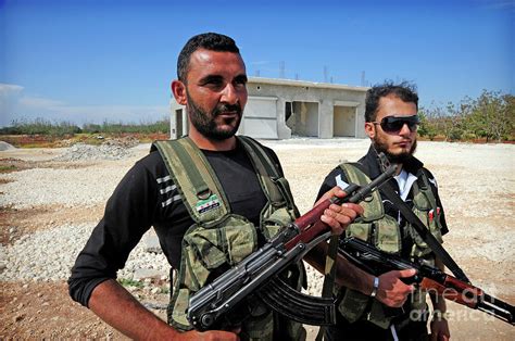 Members Of The Free Syrian Army Photograph by Andrew Chittock