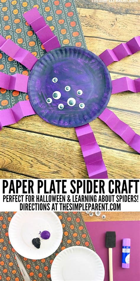 Spider Paper Plate Craft for Halloween that Is Cute & Easy to Make ...