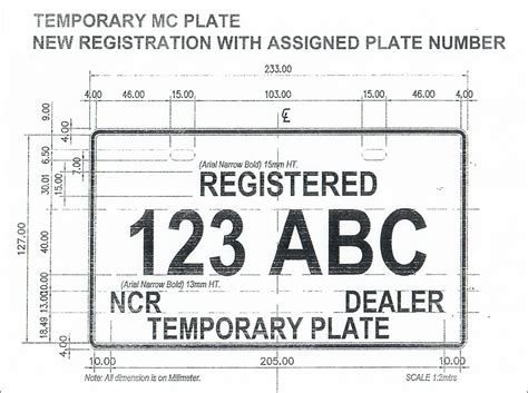 How temporary license plates are supposed to look like, according to LTO