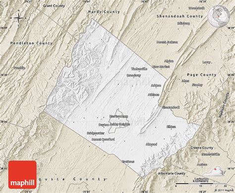 Classic Style Map of Rockingham County