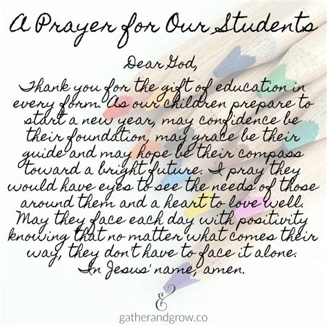 A Back to School Prayer for Teachers and Students » Gather & Grow