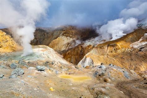 Volcano with fumarole stock photo. Image of geology, actives - 2634206