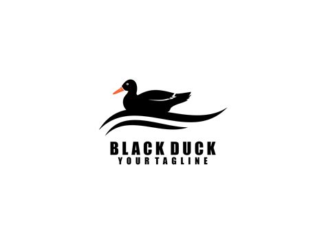 Black Duck Vector Logo Graphic by shikatso · Creative Fabrica