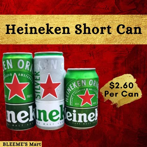 Heineken Short Can, Food & Drinks, Alcoholic Beverages on Carousell