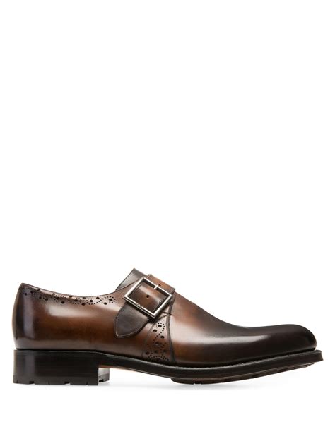 Bally Leather Luxor Monk Strap Dress Shoes in Mid Brown (Brown) for Men ...