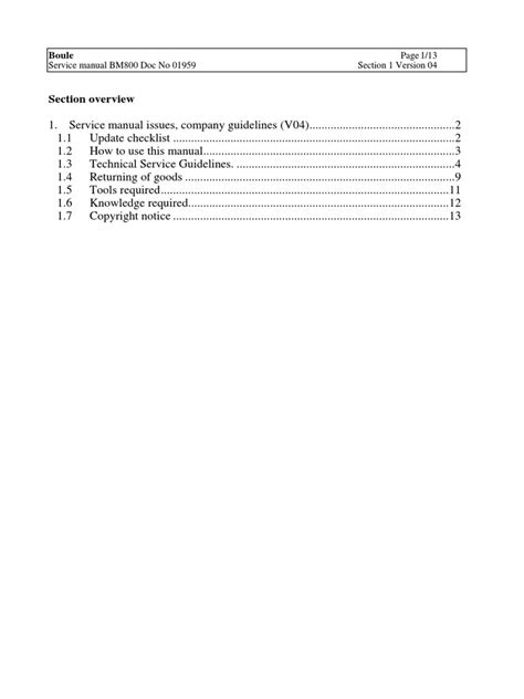 BM800 Service Manual - Doc Sec 1 V04 | PDF | Sampling (Statistics) | Data