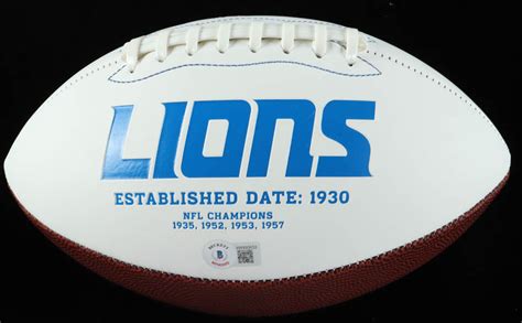 Aidan Hutchinson Signed Lions Logo Football (Beckett) | Pristine Auction