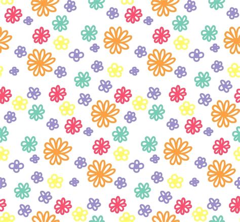 Premium Vector | Vector beautiful seamless background pattern simple flowers