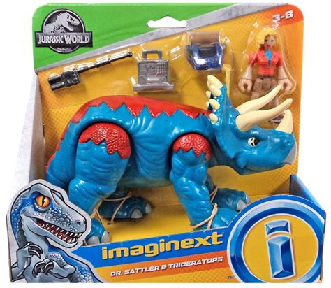 Jurassic World Imaginext Dr. Sattler Triceratops Figure Set Mattel - ToyWiz