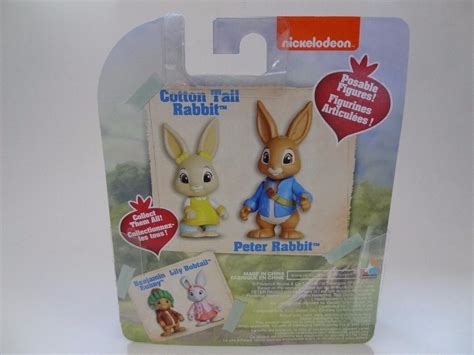 NEW PETER RABBIT FIGURES PETER & COTTONTAIL RABBIT Posable Figurines NICK JR | #1756302772