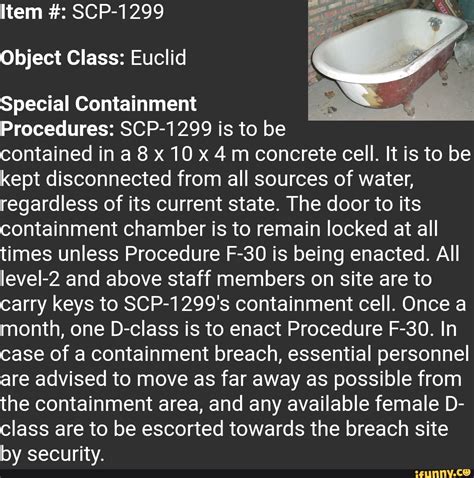 Item #: SCP-1299 Object Class: Euclid Special Containment Procedures ...