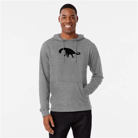 "Nigersaurus Dinosaur Silhouette (Black)" Lightweight Hoodie for Sale by GoldenArchelon | Redbubble