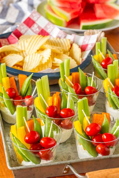 Easy Veggie Cups (Individual Appetizers In Cups) - Unsophisticook | Veggie cups, Summer food ...