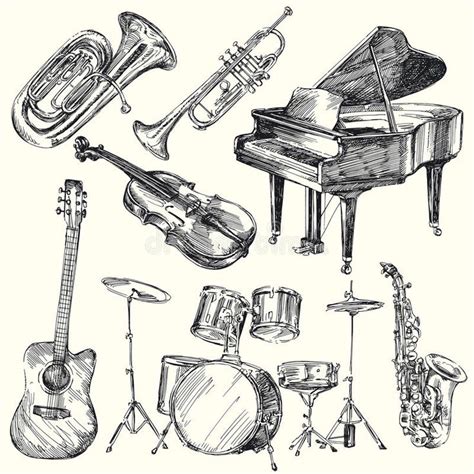 Hand Drawn Musical Instruments Collection