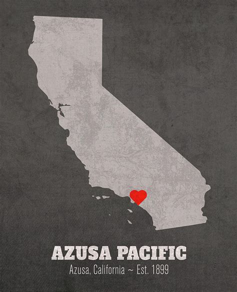 Azusa Pacific University Azusa California Founded Date Heart Map Mixed ...