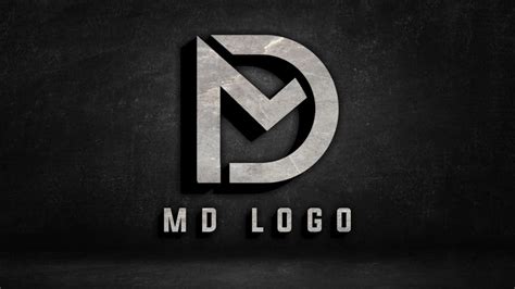 MD logo design || How to make MD professional logo design in pixellab ...