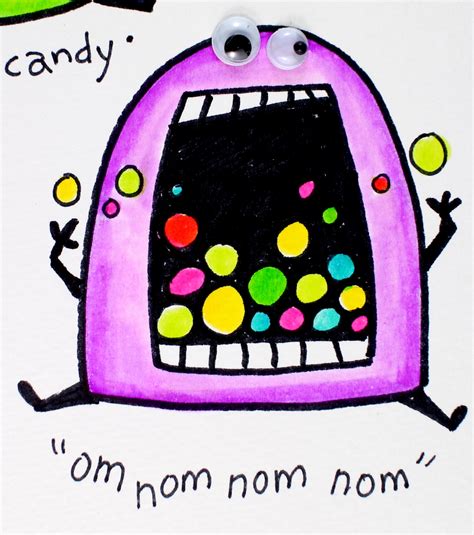 How to draw a CANDY MONSTER! by Marie Browning - Tombow USA Blog