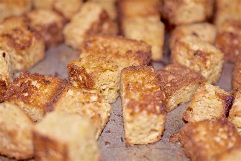 Homemade Sourdough Croutons – GF/V | Croutons homemade, Croutons ...