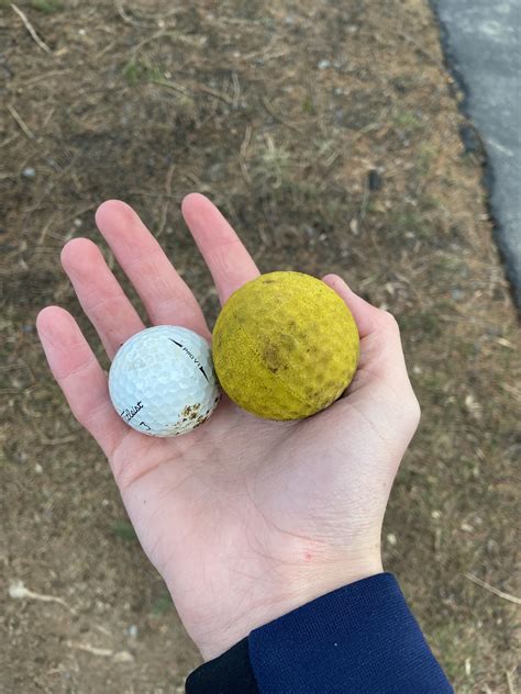 I found this yellow foam golf ball in my backyard, it’s supposed to be ...